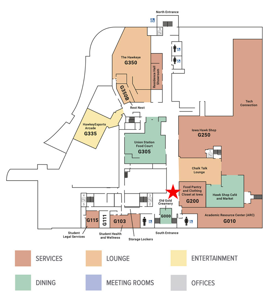 map of the ground floor of the imu